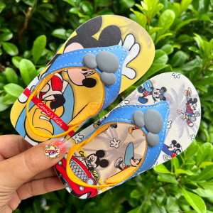 Sandal Anak Laki Laki Sendal Jepit Bayi 1 2 Tahun Balita Mobil Warna Biru Blue Comickids TROPICAL MICKEY MOUSE