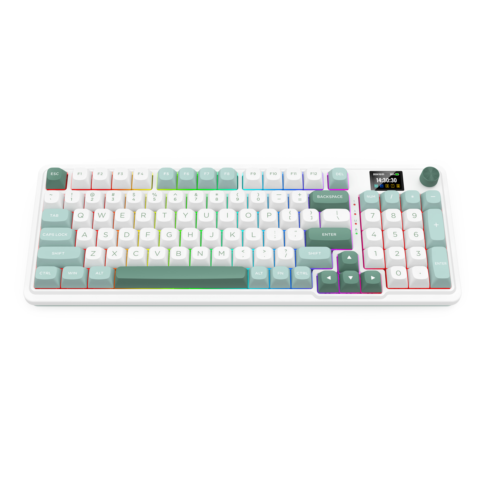 Redragon K719 GALATIN PRO 3-MODE LCD Screen Gasket Gaming Keyboard