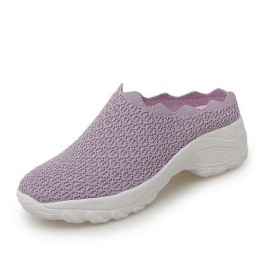 FOKU Sepatu Slop Santai Wanita Slip On Sneakers Korea Terbaru