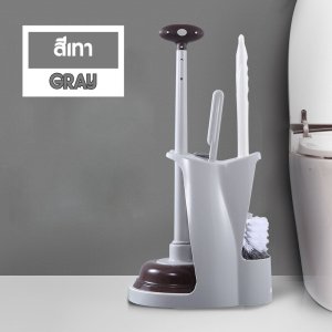 ที่ปั๊มชักโครก ยางปั๊ม 3IN1 แปรงขัดส้วม แปรงล้างห้องน้ำ ไม้ขัดส้วม แปรงขัดห้องน้ำ ที่ขัดห้องน้ำ