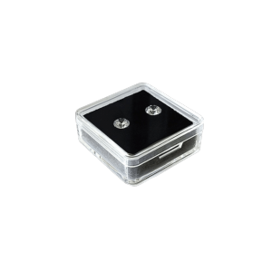 JING Transparent Jewelry Display Case Dust-proof with Foam Pad Clear Storage Container Portable Acrylic Jewelry Box For Diamond Jewelry