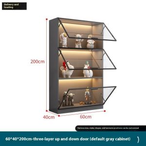 Display Cabinet Glass Door Bookshelf Full Wall Dust-Proof Bookshelf Light Luxury Handmade Model Display