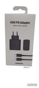 Charger Adaptor Samsung 45 W Type C USB C Fast Charging Casan HP Charger Kabel Adaptor