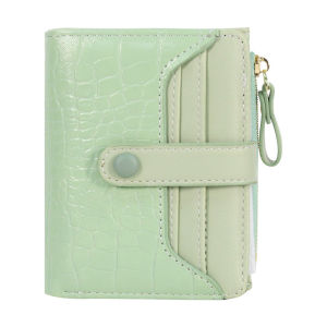 New Fashion Plain Leather Womens Wallet Simple Classic Style Zipper Bifold Short Wallet For Woman With Card Holder Coin Bag