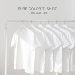 oobest เสื้อดำ จัดส่งเร็วมาก เสื้อยืดสีขาวคอกลมผ้าcotton100% ผู้ใหญ่รอบอก36-48 มีไซร์ให้เลือก