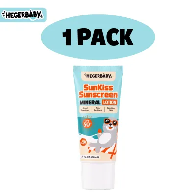 Hegerbaby Baby SunKiss Sunscreen SPF50+ – Natural Sun Protection Moisturizing Soothing Repairing 30ml