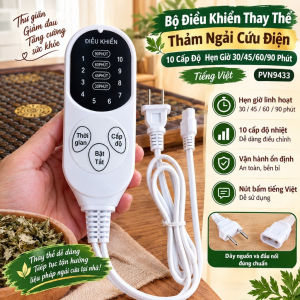 Bộ Điều Khiển Thay Thế Thảm Ngải Cứu Điện 10 Cấp Độ Hẹn Giờ 30/45/60/90 Phút Tiếng Việt PVN9433