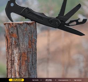 12-in-1 Multi-Function Survival Hammer | Outdoor Emergency Tool with Knife Screwdriver Wrench Pliers