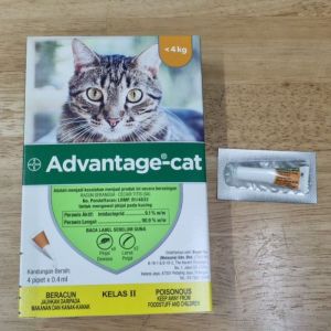 Bayer Advantage-Cat spot on fleas/kutu treatment for cats  (1 pipet x 0.4ml) (expire Aug 2025)