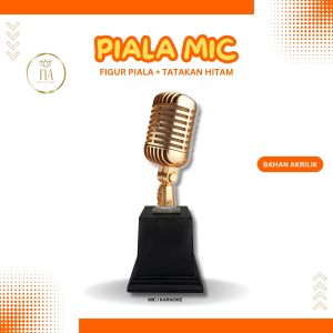Piala Akrilik Mic Karaoke Souvenir Hadiah Lomba Bernyanyi Paduan Suara Karaoke Tropi Bahan Akrilik