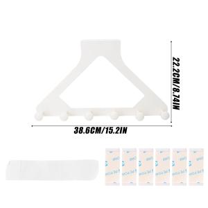 Triangular Door Hook Wall Mounted Punch-Free Traceless Hanger for Coat Hat Bag and More No-Drill Design Triangle Door Storage Hook Closet Towel Rack