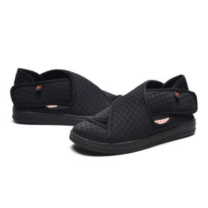 รองเท้าแตะสำหรับผู้ป่วยโรคเบาหวานในฤดูร้อนของผู้หญิงพื้นรองเท้าโฟมยางกว้างปรับความกว้างได้ใส่สบายลดอาการบวมน้ำบวม