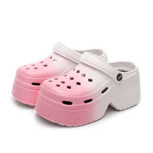 [Free Shipping] Clogs Eva WomenS Anti-Odor Outdoor Fashionable Ins Style Height-Increasing DIY Accessories Detachable Garden Shoes Breathable Liner