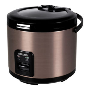 Tough Mama NTMRC-JHC Copper Finish Stainless Steel Jar Rice Cooker Non stick Pan Glass Cover Handle