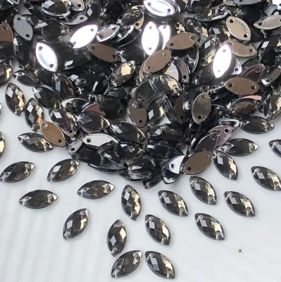payet diamond jahit kristal akrilik mata sampan grade A ukuran 5x10 per lusin