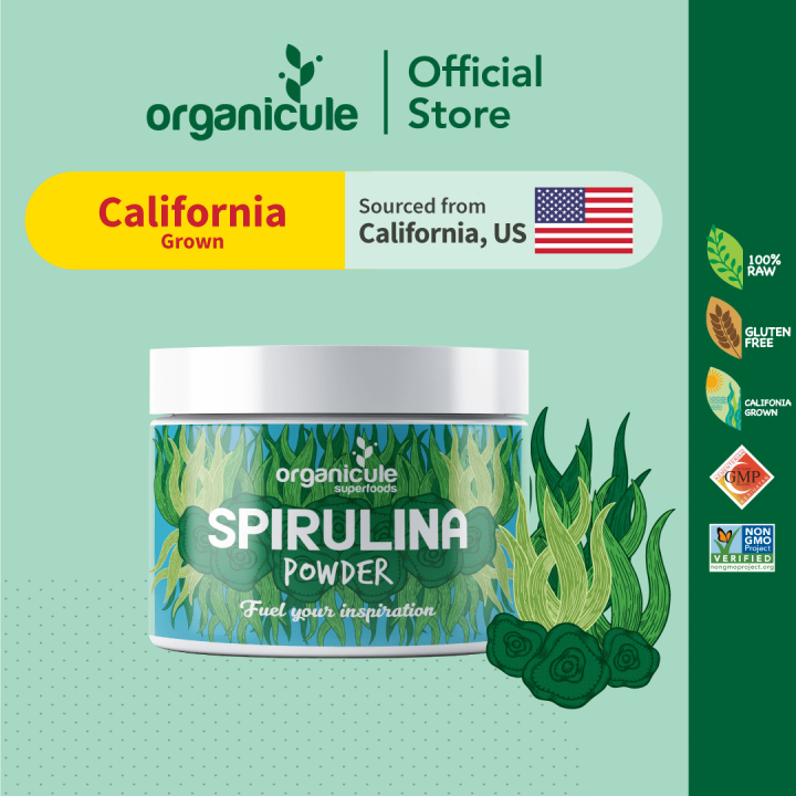 Organicule Spirulina Powder [200g] Natural Mineral Rich Super Food