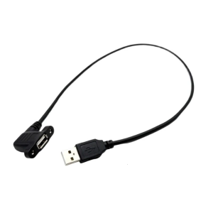 USB 2.0 Bộ nối Đầu đực đến đầu cái dây cáp với bảng điều khiển trục vít núi tai 28AWG Tốc độ nhanh truyền dữ liệu dây dây điện