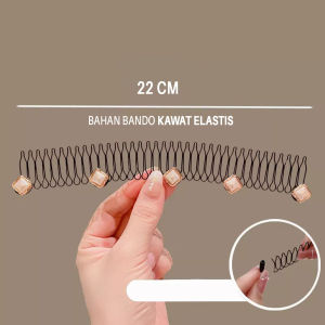 Bando plastik sisir rambut jepit simple fleksibel elastis aesthetic bulat melingkar anak perempuan fashion lucu gemoy estetik cantik
