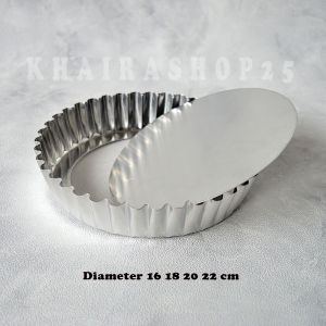 Loyang pie pai sus bongkar pasang Loyang pie susu diameter 16 18 20 & 22 cm alumunium