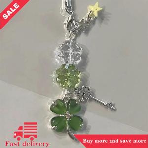 [COD] Exquisite Lucky Leaf Phone Pendant Fashion Phone Chain Cute Four Leaf Clover Keychain Backpack Decoration Accessories Gifts