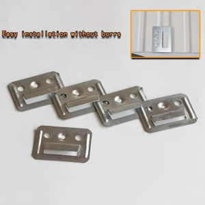 100PCS Galvanized Steel Wall Panel Buckles Rust Resistant Heavy Duty Thickened For Furniture Fixing Piece Hardware Clamps Accessories