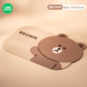 แผ่นรองกันลื่น Line Friends ของแท้ 100% แผ่นรองกันลื่น แผ่นรองกันเปื้อน แผ่นรองกันลื่นลายการ์ตูนน่ารักสำหรับใช้ในบ้านและสำนักงาน แผ่นรองนุ่มสำหรับเด็กผู้หญิง LFB356