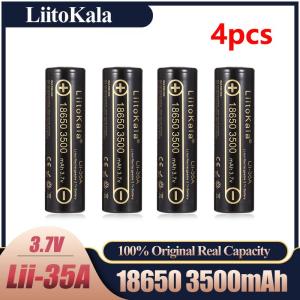 - LiitoKala Rechargeable Battery 18650 3500mAh 3.7V Li-ion 10A Discharger Original 100% Legit Flat Lithium Rechargeable Batteries