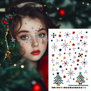 Diamond Face Sticker DIY Tattoo Eyeshadow Stickers Eye Corner Makeup Bright Diamond Face Decoration Christmas Stickers