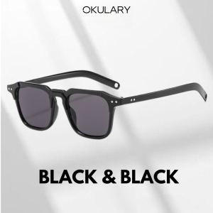 OKULARY C1 Kacamata Hitam Sunglasses Fashion Pria Wanita Frame Hitam / Frame Bening