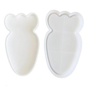 Carrot Shape Resin Tray Molds for Tray Bunnies Shape Resin Tray Silicone Molds for Epoxy Resin Holder