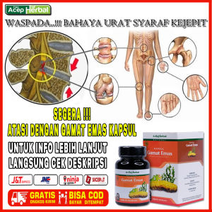 Obat Nyeri Sendi Syaraf Kejepit HNP Terjepit Osteoporosis Asam Urat Rematik Ngilu Sakit Pinggang Bahu Tangan Kaki Tidak Bisa Berjalan  Gamat Emas Kapsul