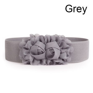 【Fast Shipping】 New Women Fashion Fabric Flower Cinch Belt Wide Elastic Stretch Ladies Party Dress Corset Waistband Decoration Clothes Accessory