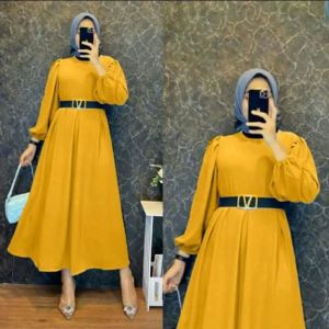 DENADA Dress Baju Gamis Wanita Terbaru Mewah Viral Terlaris Busana Muslim Dewasa Kekinian Hari Raya Model Baru