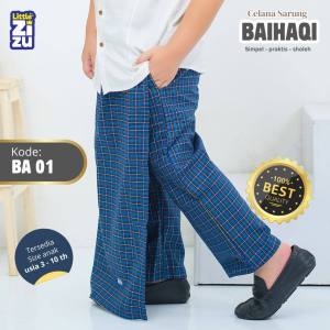 Sarung Celana Anak Baihaqi Motif Kotak-Kotak Bahan Yarnded Semi Woll Premium Nyaman by Little Zizu