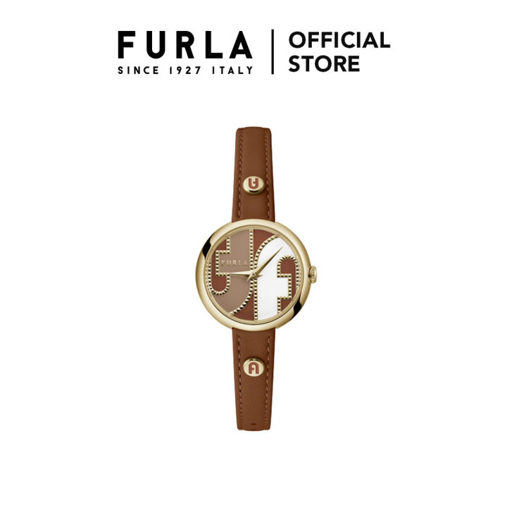 FURLA COSY Gold Tone Case Brown Dial Watch Lazada