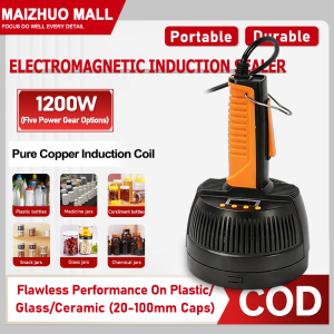 Hand Held Electromagnetic Induction Sealer 1200W Durable Portable Big Mouth Sealer Machine Energy Saving Longer Lifespan High Quality 20-100MM Plastic Cap Bottle Aluminum Foil Big Mouth Sealer Machine