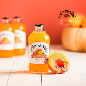 Peach Sparkling Fruit Drink (375mL) by Bundaberg Brewed Drinks | Craft Brewed Soda Vegan Gluten-Free / Note: limited to 4 pcs per order for safety/if you need more pls process another order.