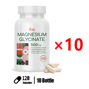 Magnesium Glycinate 500mg - Fully Chelated Magnesium Glycinate Capsules for Stress Relief Calmness Relaxation and Sleep Support