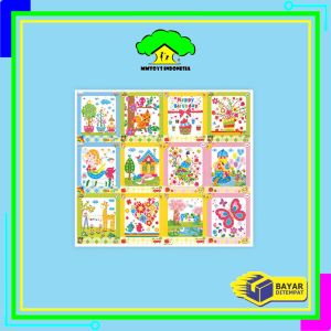 MI-M384 Mainan Edukasi Anak Lukisan Kancing DIY Mainan Kerajinan Tangan Painting Button