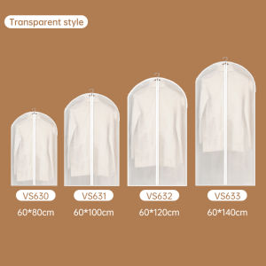 Deli Vusign New Transparent Dustproof Clothes Cover Zippered Storage Bag for Wardrobe Organization
