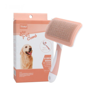 PAW STORAGE🐾【Pet Self-Cleaning Slicker Brush】Cat Dog Hair Removal Comb Fur Detangling Stainless Steel Iron Needle Comb Fur Removal Button