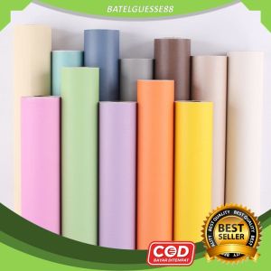 DNV - Wallpaper Stiker Dinding 45CM X 5M Motif Pastel Batik Embos Elegant Premium Quality