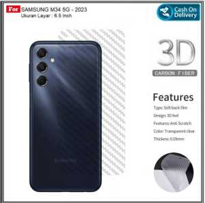 Garskin SAMSUNG GALAXY A04S M34 5G Anti Gores Belakang Carbon Skin Pengiriman Cepat Promo Di Alva
