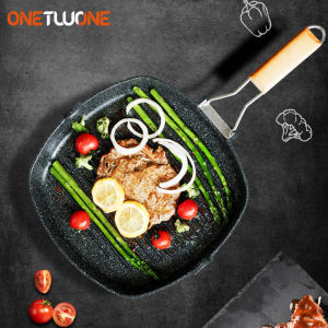 Onetwone 20/24/28cm Non-stick Skilletm Steak BBQ Foldable Griddle Frying Kitchen Supplies Easy Clean Pan Iron Picnic Camping