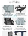 Ghế Công Thái Học Cao Cấp Herman Miller Cosm phiên bản lưng cao màu sắc bắt mắt sang trọng, ghế làm việc văn phòng lưới thông thoáng, thiết kế bảo vệ cột sống, bảo hành 12 năm - ERGOHOME. 