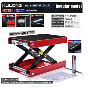 Hydraulic Motorcycle Scissor Lift Jack Stand 2200 lbs Crank Hoist Stand with Saddle Table Hoist Stand Car Lift Crank Lift With Saddle
