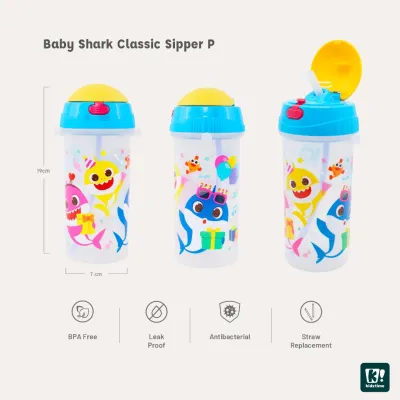 Kidztime 380ml/550ml Antibacterial Classic Sipper Kids Straw water bottle BPA Free pawpatrol unicorn 3 yrds above