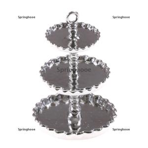 [COD] Springhooe ชั้นวาง1 12สำหรับวางขนมหวานทำจากโลหะ3ชั้น
