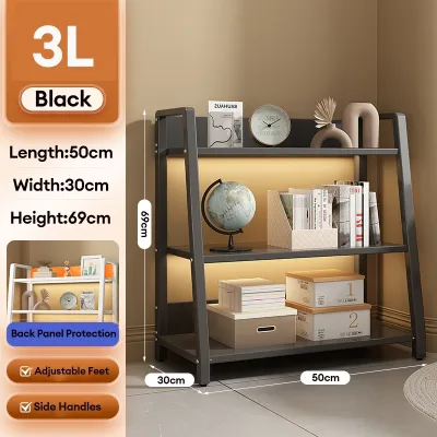 SUNNY Metal Shelf Wrought Iron Multi-layer Bookshelf Balcony Flower Rack Nordic Minimalism Corner Shelves