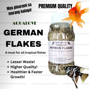 Aqualove German Flakes Premium Grade Fish food for Cleaner Aquarium & Faster Growth